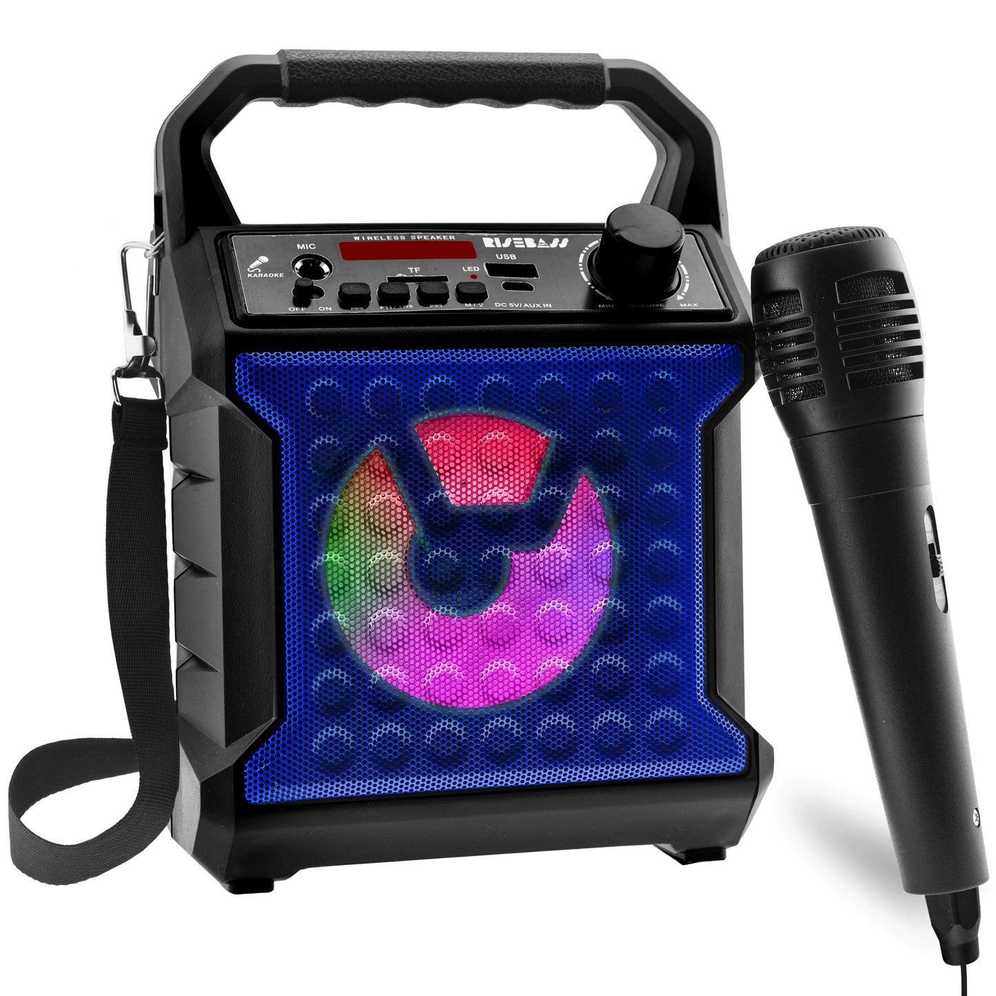 Risebass Mobile Karaoke System with Party Lights