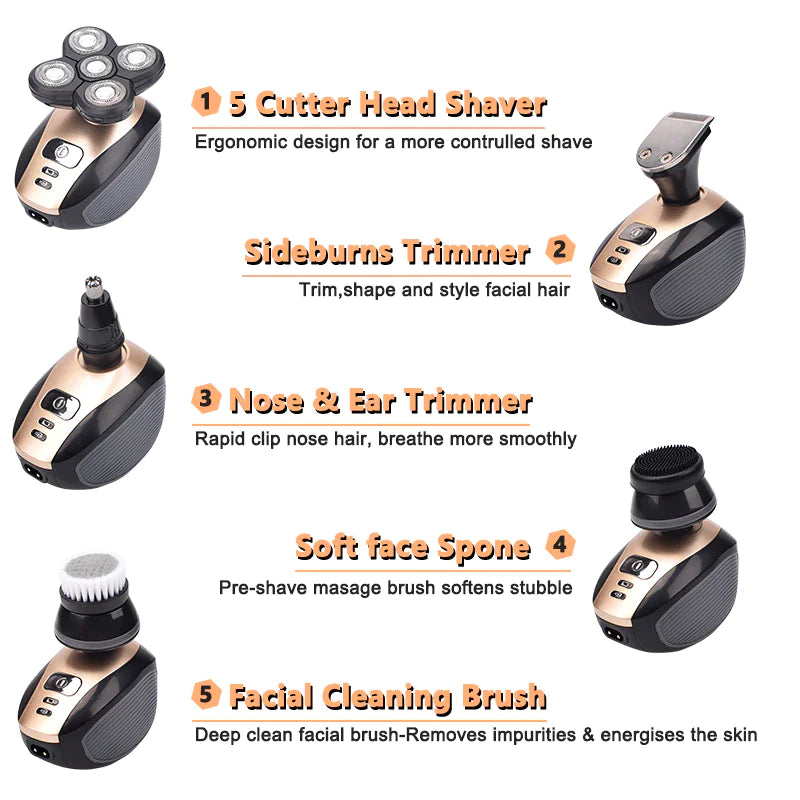 5-in-1 Versatile Electric Shaver Kit