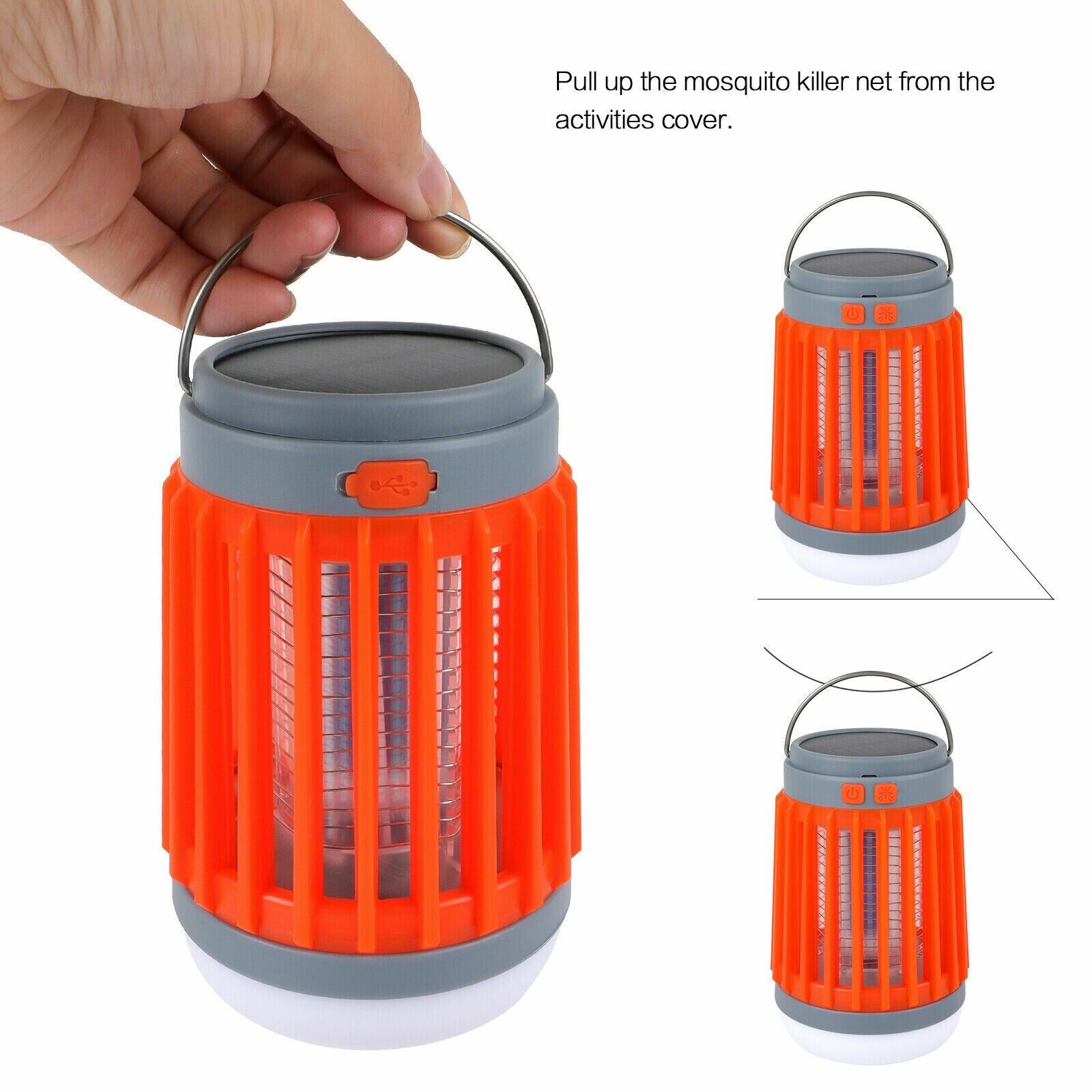 Solar-Powered Insect Zapper Lamp