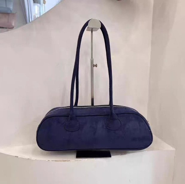 Chic Suede Baguette Bag for Women