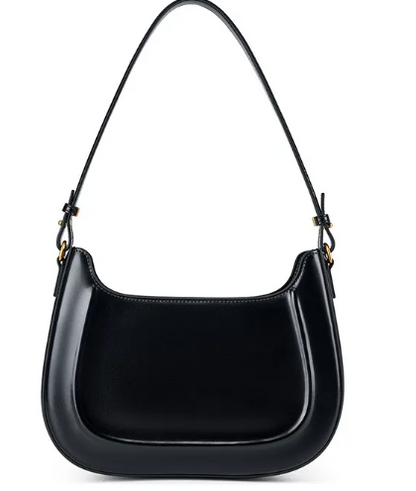 Chic Retro Leather Saddle Bag