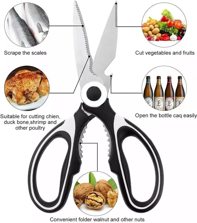 Stainless Kitchen Shears - sharp blades