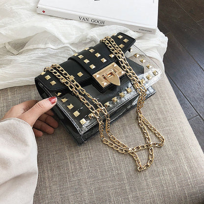 Betty Shoulder Bag -Clear/Black ChicCharm