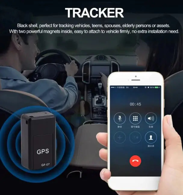 images of Magnetix Mini GPS Tracker in use for real-time vehicle tracking with smartphone