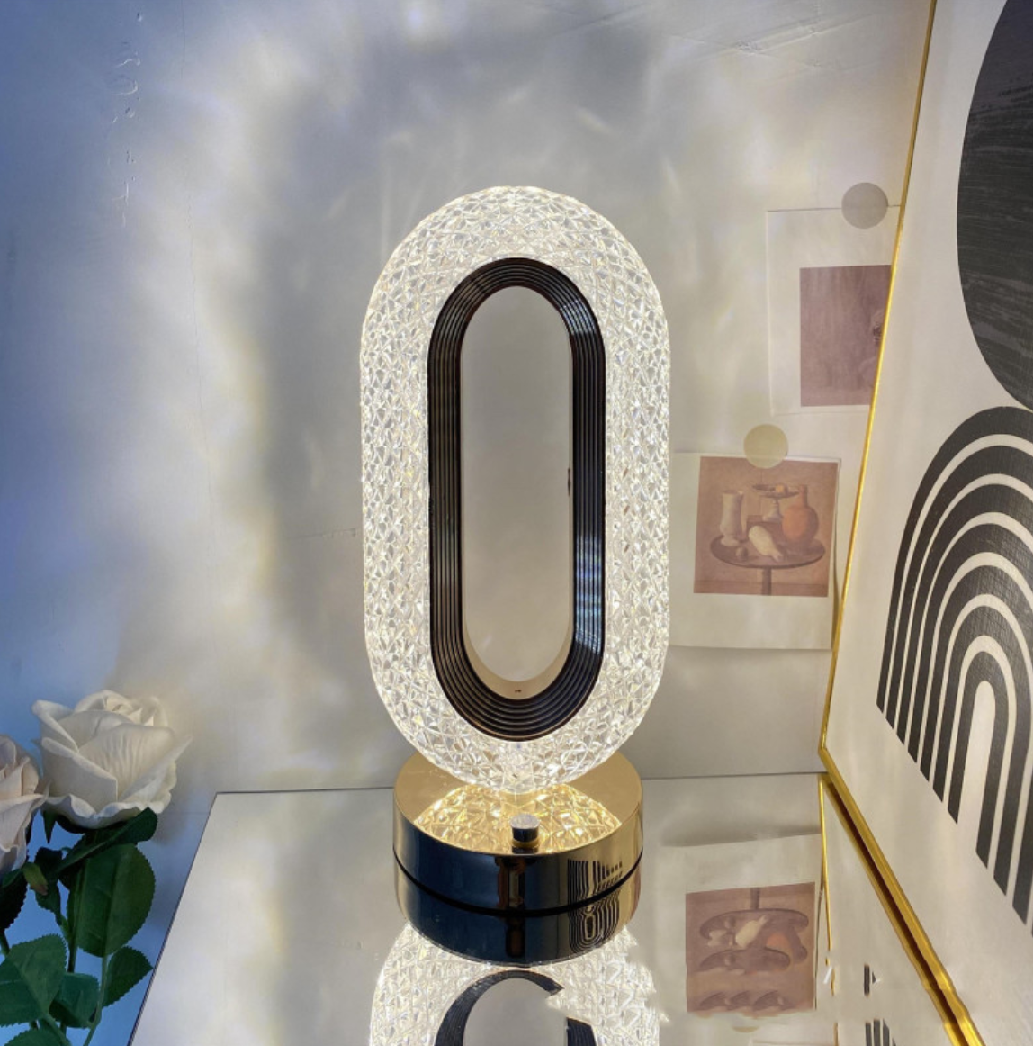 Sleek Crystal Desk Lamp – Elegant Home Lighting