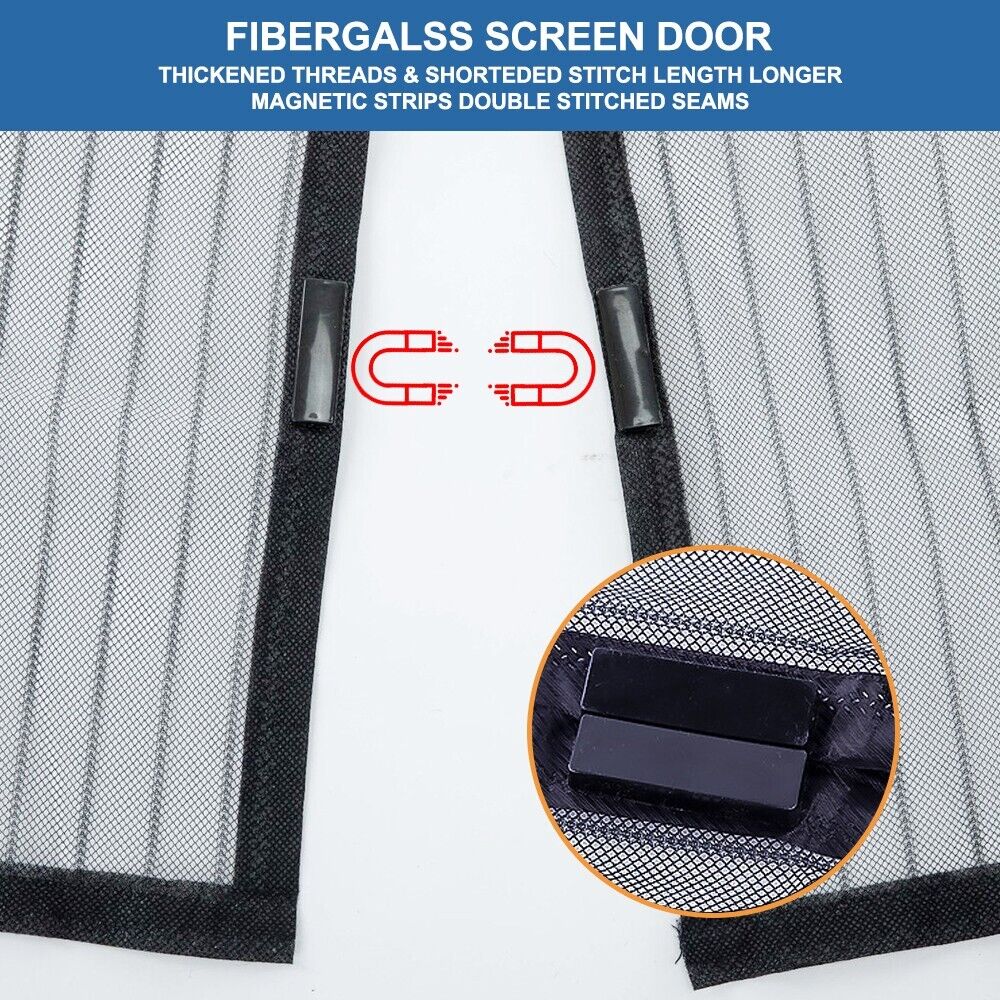 Magnetic Mesh Screen Door - Durable, Hands-Free Bug Barrier