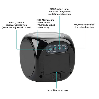 Voice-Controlled LED Projection Alarm Clock