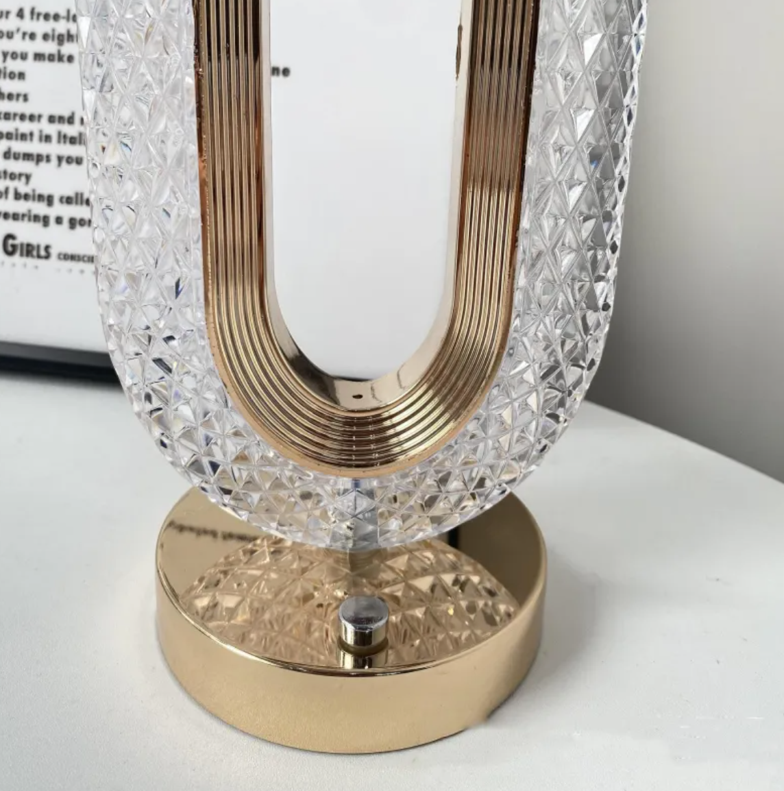 Sleek Crystal Desk Lamp – Elegant Home Lighting