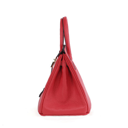 Platinum Top-Layer Cowhide Handbag