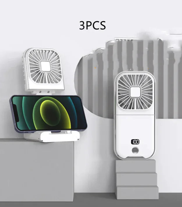 Compact Dual-Mode Travel Fan, USB Charged