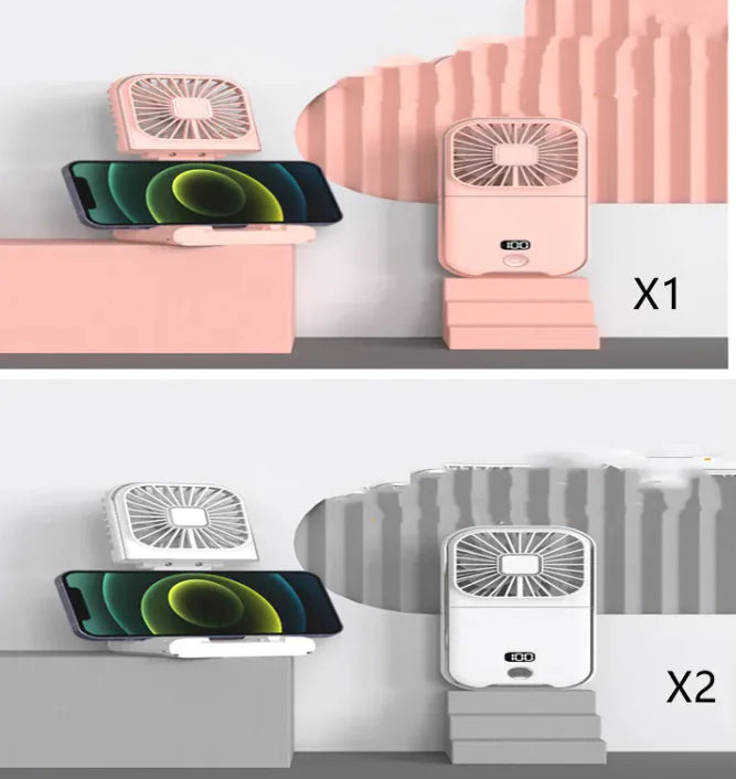 Compact Dual-Mode Travel Fan, USB Charged