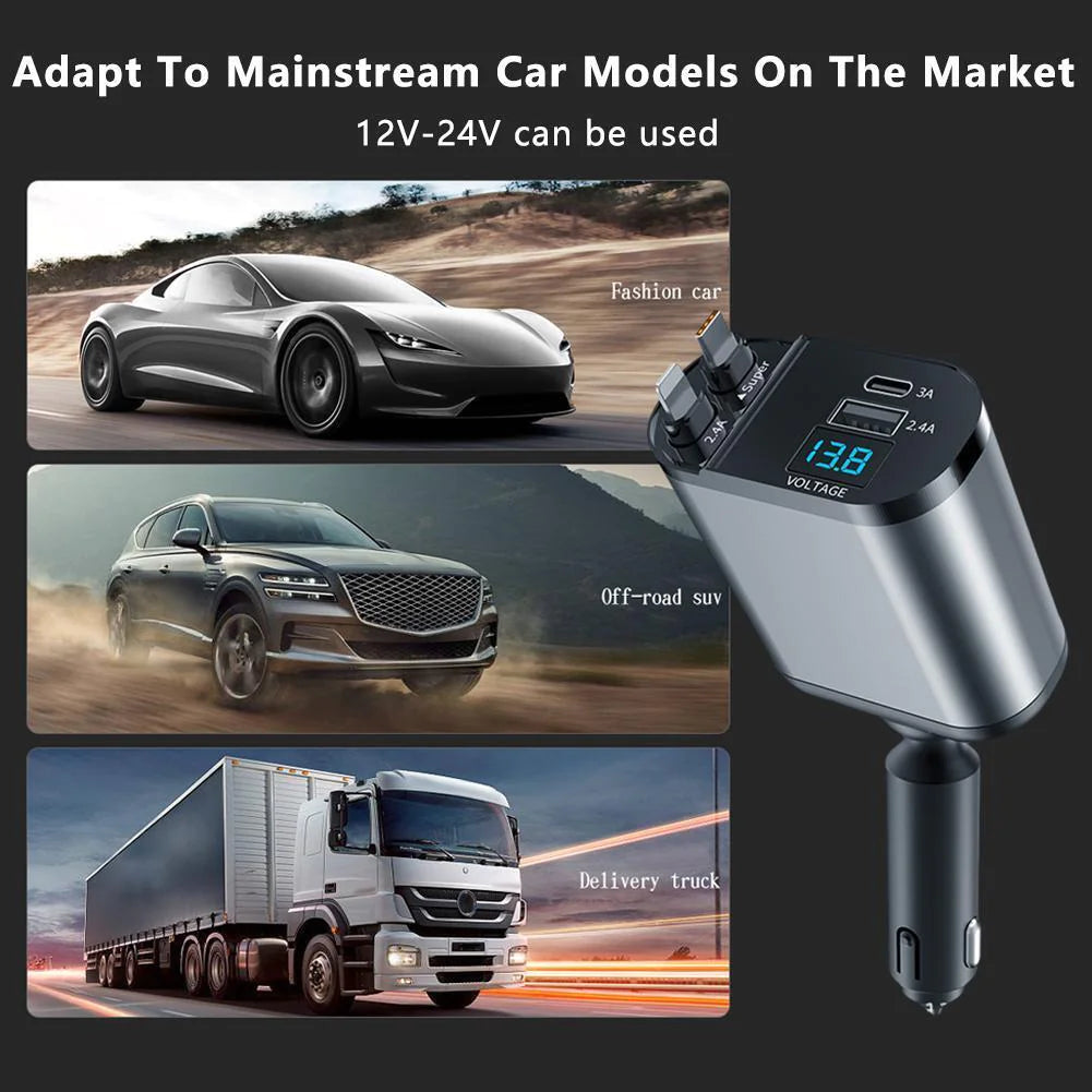 SpeedCharge 120W 4-in-1 Car Charger