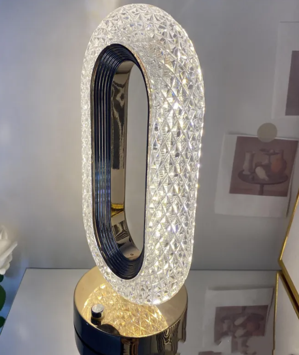 Sleek Crystal Desk Lamp – Elegant Home Lighting