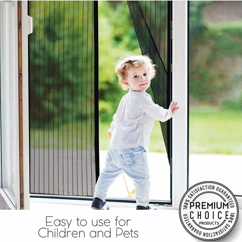 Magnetic Mesh Screen Door - Durable, Hands-Free Bug Barrier