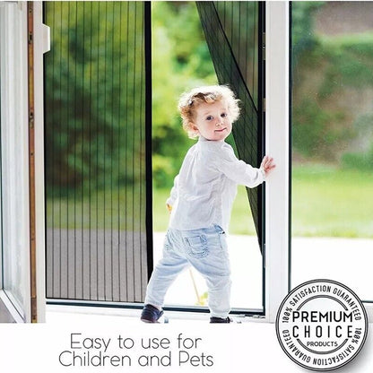 Magnetic Mesh Screen Door - Durable, Hands-Free Bug Barrier