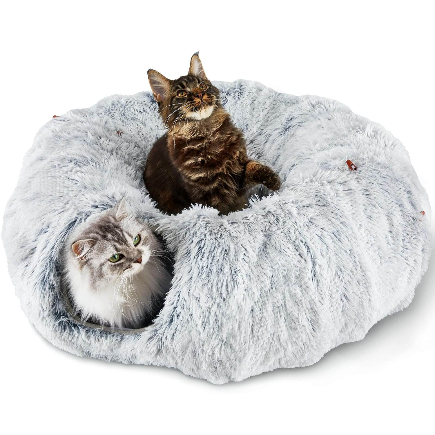 Peekaboo Cat Cave with Washable Cushion - 34" Grey
