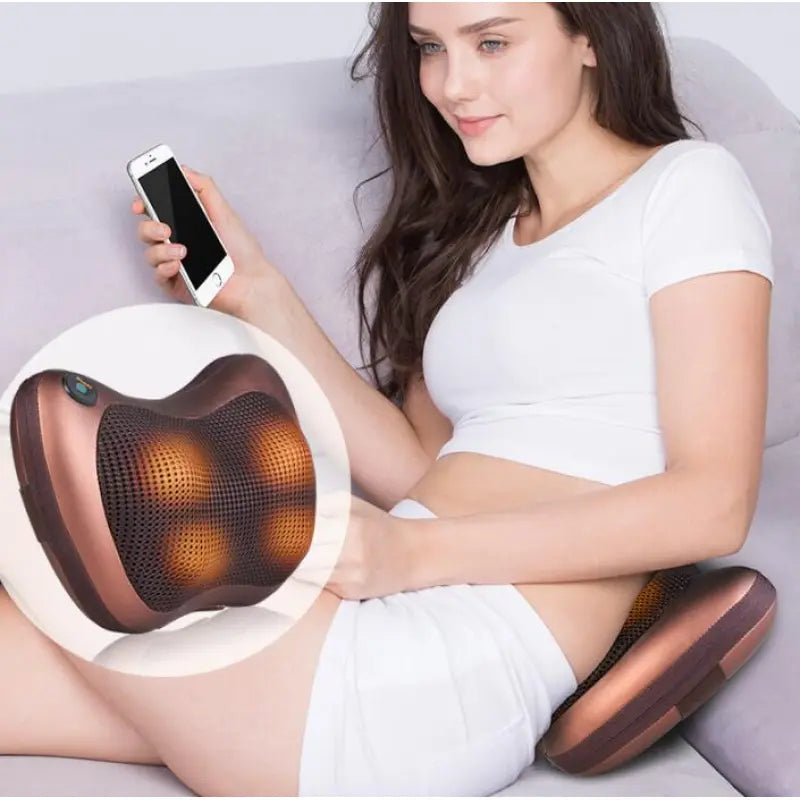 Shiatsu Comfort Massage Pillow for Neck &amp; Back ChicCharm