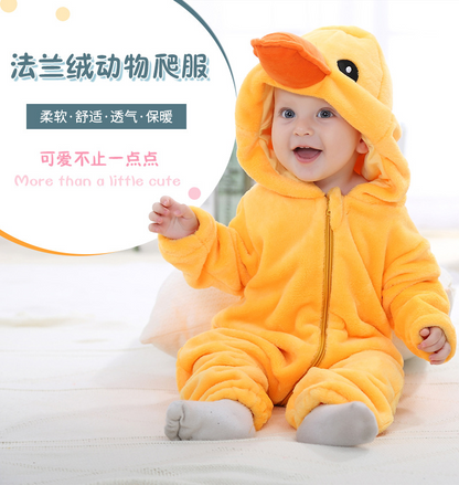 Baby Jumpsuit Newborn Flannel Animal Romper ChicCharm