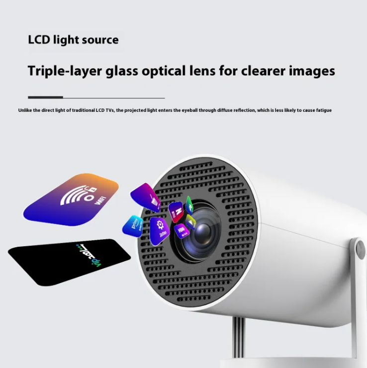 Compact Home Projector 180° Auto-Focus