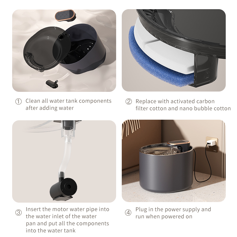 HydraPet Quiet Water Fountain ChicCharm