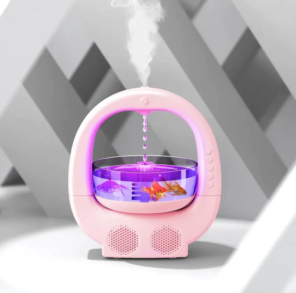 3-in-1 Aroma Humidifier with Bluetooth and Aquarium Light
