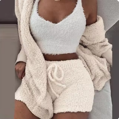 Lux Plush 3-Piece Loungewear Set
