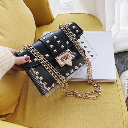 Betty Shoulder Bag -Clear/Black ChicCharm