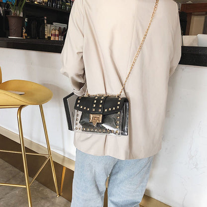 Betty Shoulder Bag -Clear/Black ChicCharm