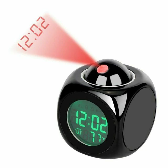 Voice-Controlled LED Projection Alarm Clock