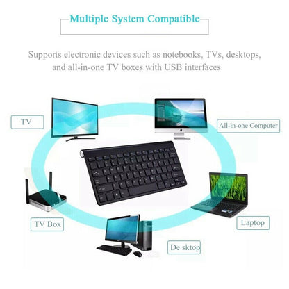 Compact Wireless Keyboard &amp; Mouse Set for Mac/PC