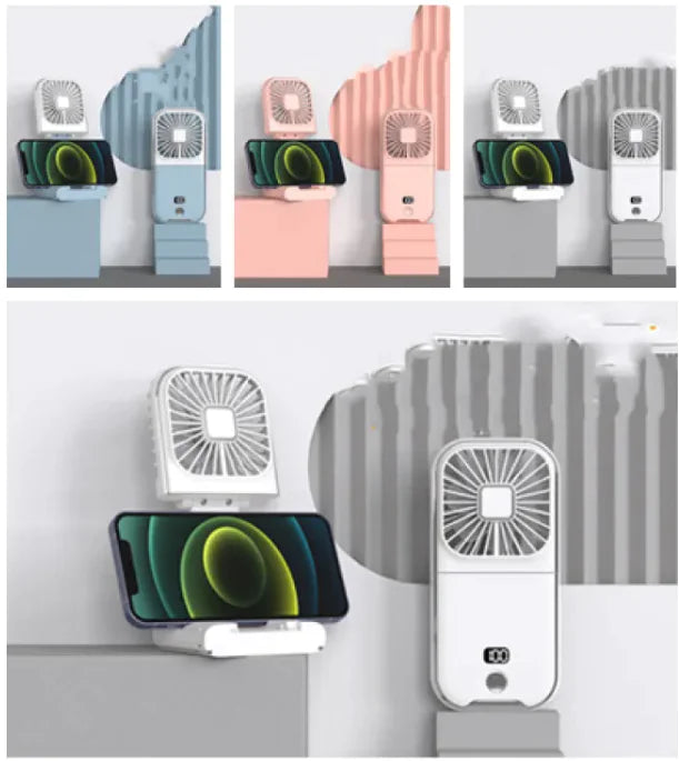 Compact Dual-Mode Travel Fan, USB Charged