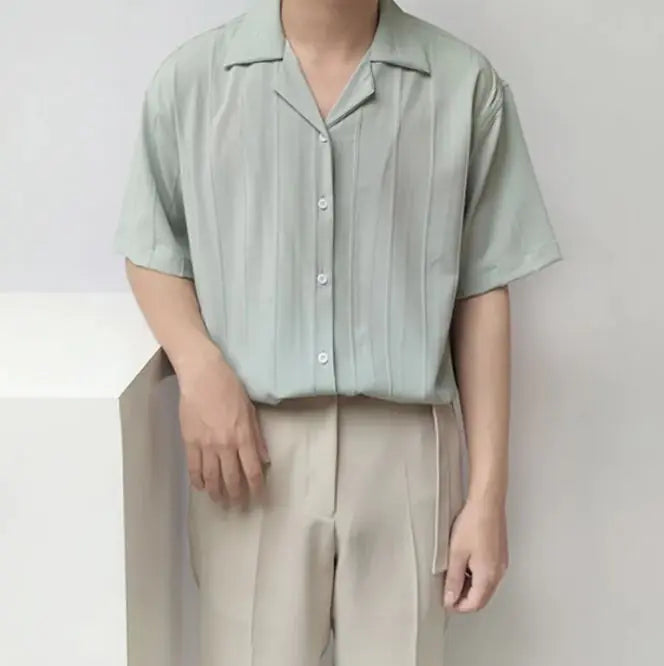 Casual Niche Short Sleeve Loose Fit Shirt Shirt