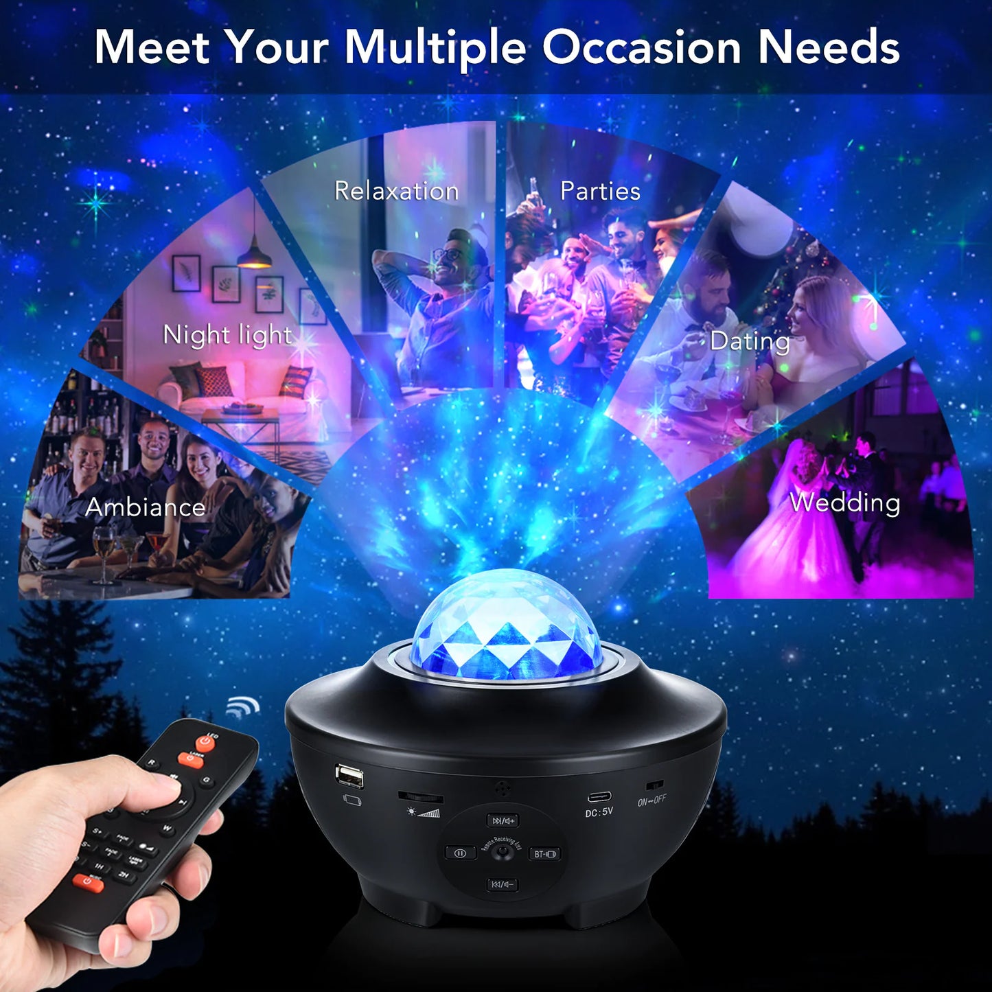 Cosmic Sky 360° Galaxy Light Projector