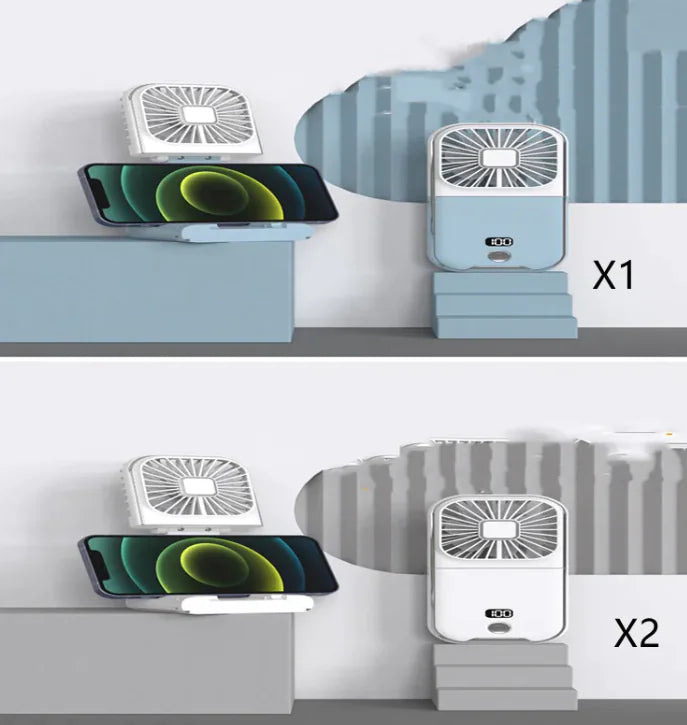 Compact Dual-Mode Travel Fan, USB Charged