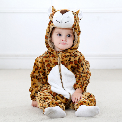 Baby Jumpsuit Newborn Flannel Animal Romper ChicCharm