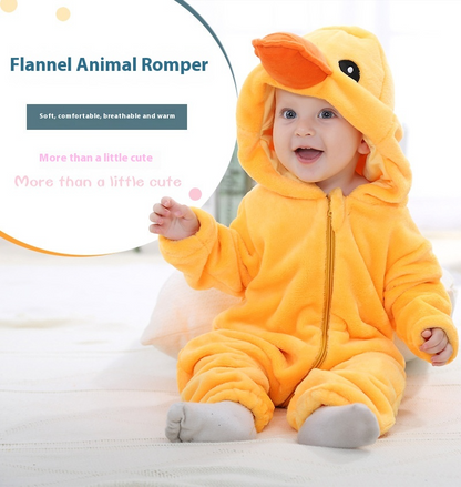 Baby Jumpsuit Newborn Flannel Animal Romper ChicCharm