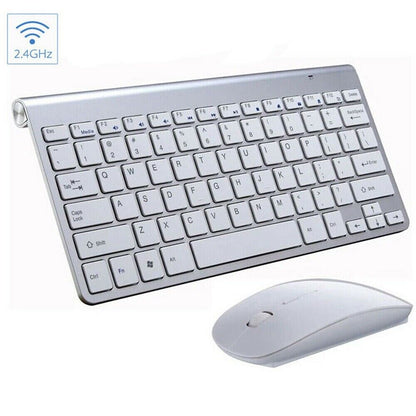 Compact Wireless Keyboard &amp; Mouse Set for Mac/PC