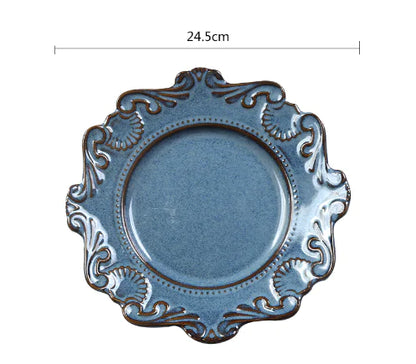 Creative Baroque European Tableware Set (Dinner Plates &amp; Bowls)