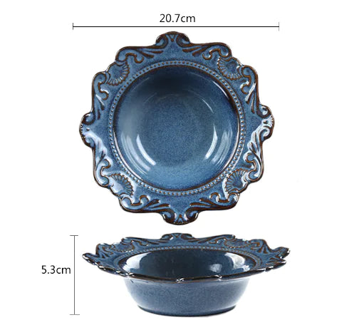 Creative Baroque European Tableware Set (Dinner Plates &amp; Bowls)