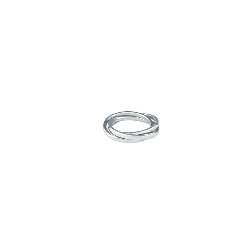 Street Style Three-Ring Interlocking Ring