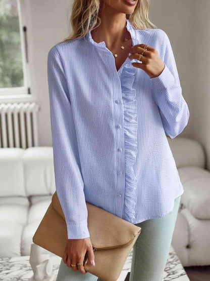 Ruffle Grace Long Sleeve Top