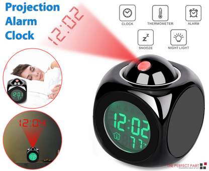 Voice-Controlled LED Projection Alarm Clock
