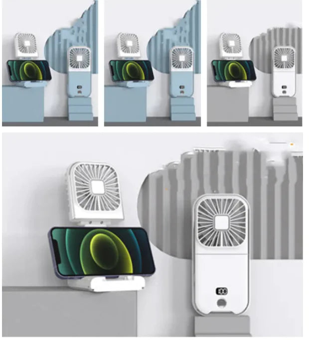Compact Dual-Mode Travel Fan, USB Charged