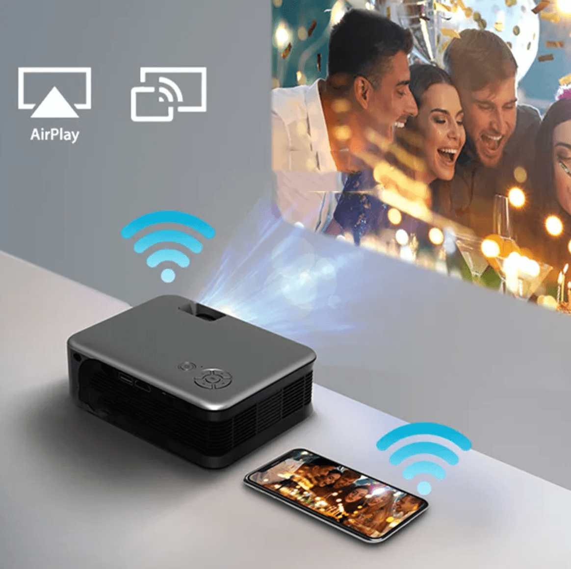 Compact Wireless HD Smart Projector