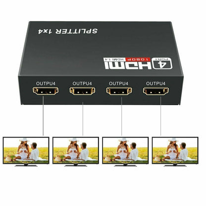 4K HDMI 4-Port Hub &amp; Amplifier - 1 In 4 Out