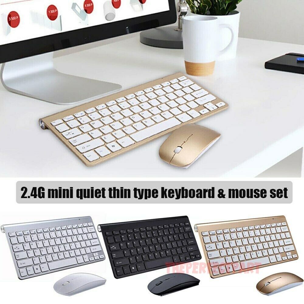 Compact Wireless Keyboard &amp; Mouse Set for Mac/PC