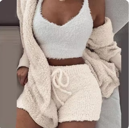 Lux Plush 3-Piece Loungewear Set