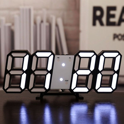 3D LED Digital Wall Clock with USB