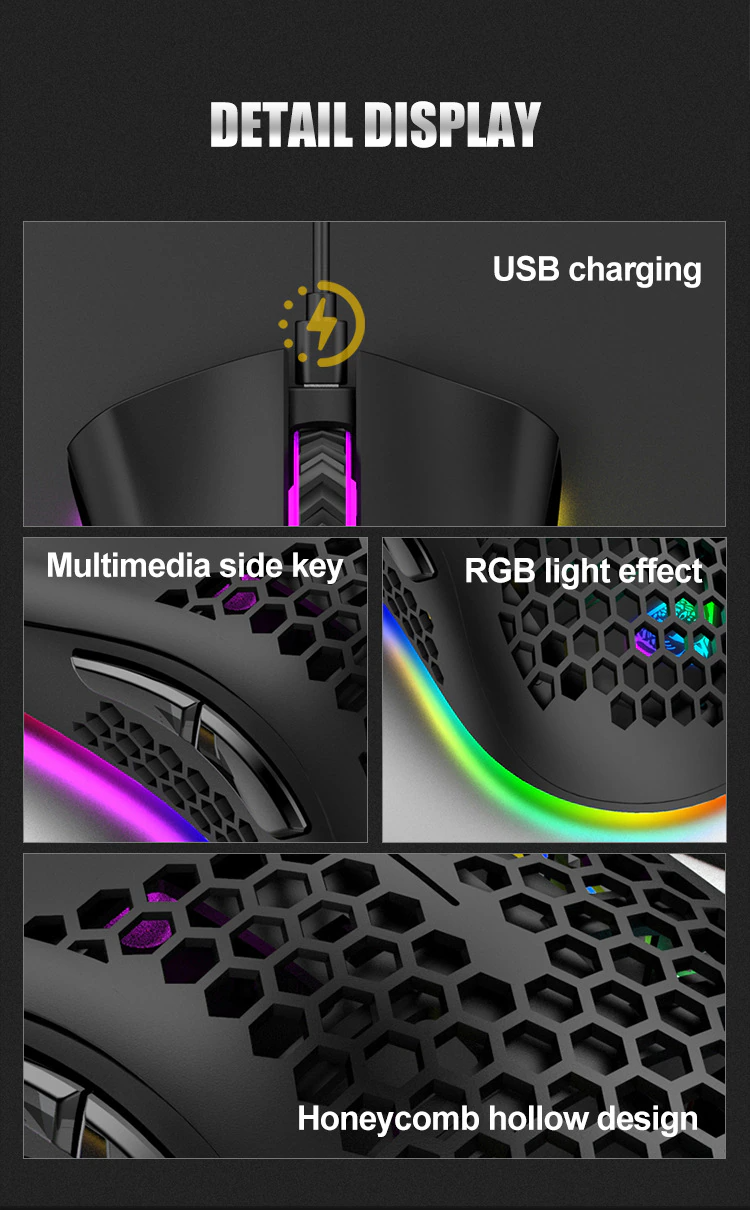 7-Color LED Backlit Wireless Gaming Mouse