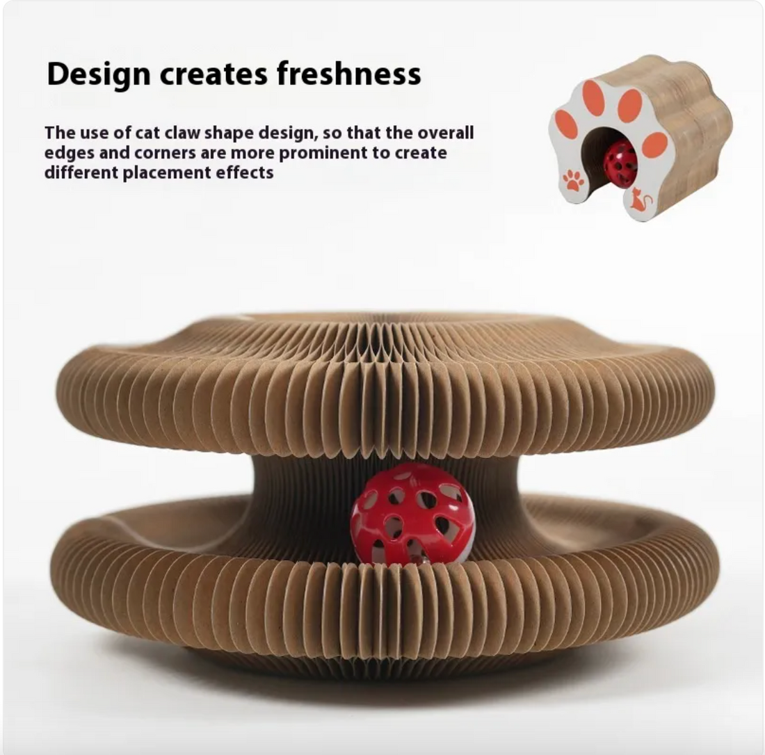 Compact Magnetic Cat Scratcher Toy